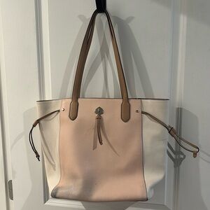 Kate Spade light Pink, Cream and Tan Tote Bag